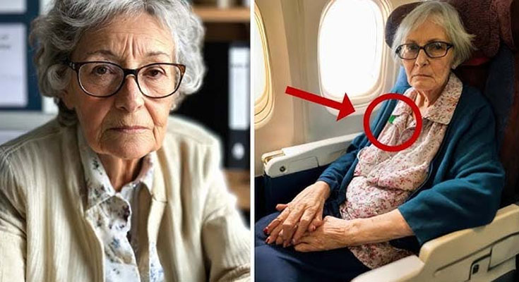 Poor Old Lady Is Rejected Sitting in Business Class until Little Boy’s Photo Falls off Her Purse