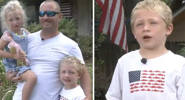 7-year-old swims for an hour to get help for dad and sister stranded in river