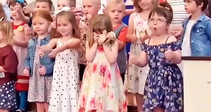 Little Girl Breaks Out Brilliant Dance Moves During a School Concert