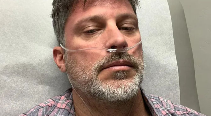 GREG VAUGHAN, a star of the soap opera, was admitted to the hospital… Fluid in the lungs as a result of exposure to high altitude.