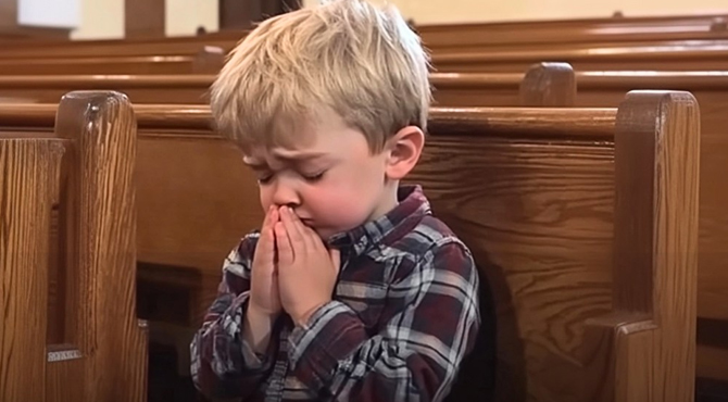 Little Orphan Prays in Church for Mom to Come for Him: “I Just Want a Mommy”