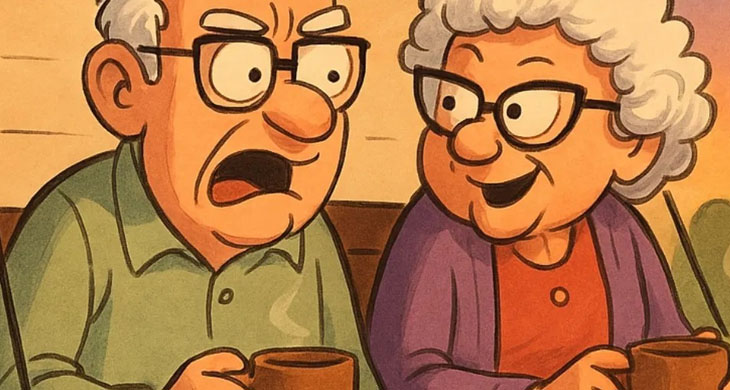 An elderly couple, Bert and Edna,