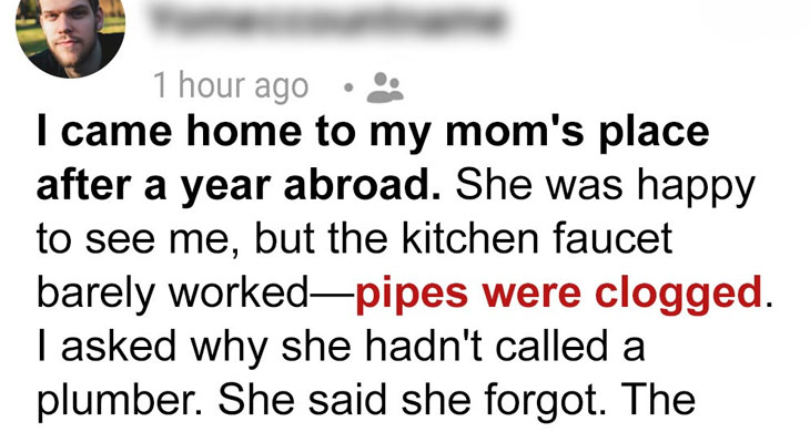 My Mom Refused to Let Me Fix the Clogged Kitchen Sink Pipes