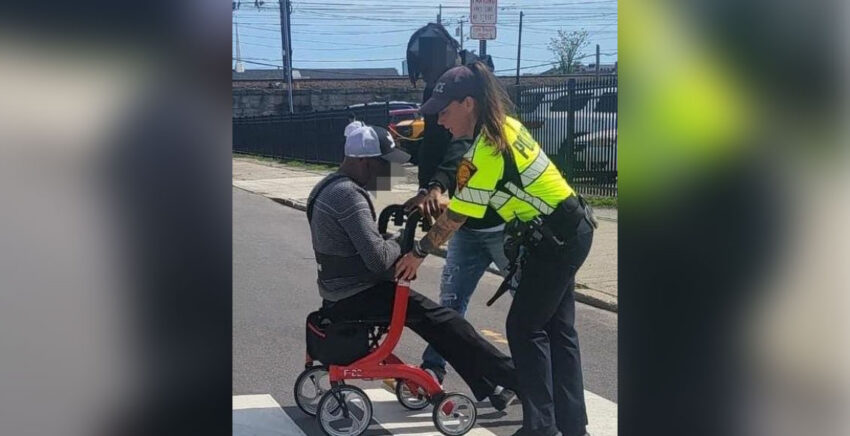The Officer Was Just Directing Traffic—Until She Saw Him Struggling at the Crosswalk