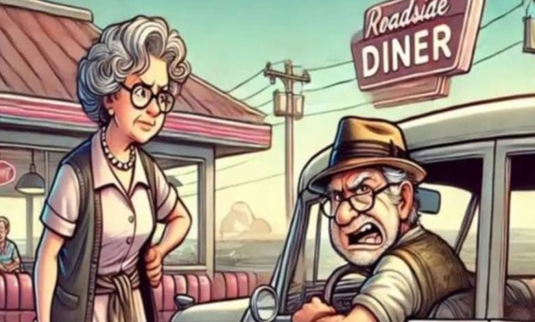 While on a road trip, an elderly couple decided