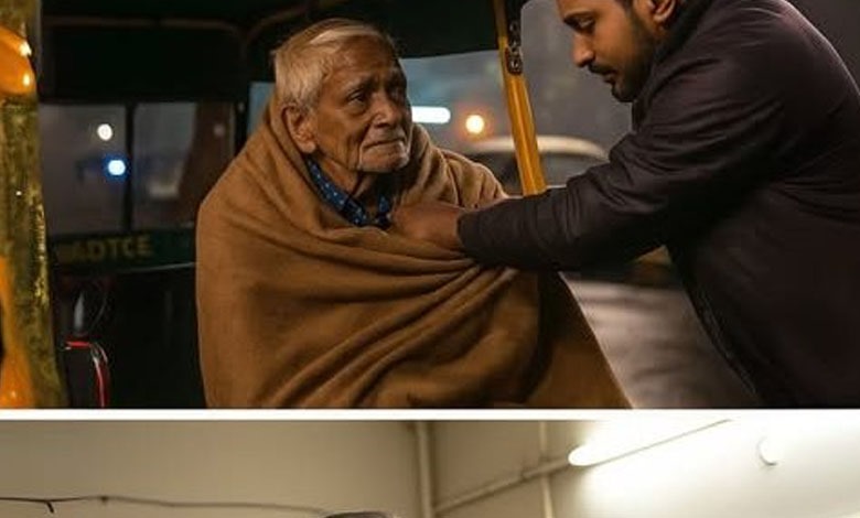 That night, a rickshaw man escorted an old man home for nothing